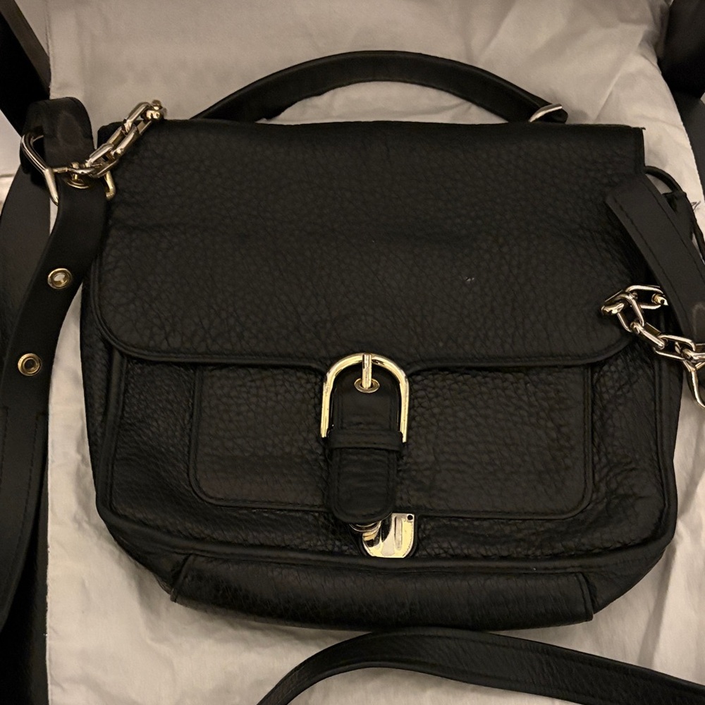Michael Kors Black Crossbody Bag with Gold Accents